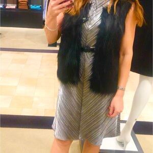 metallic sliver glitter dress